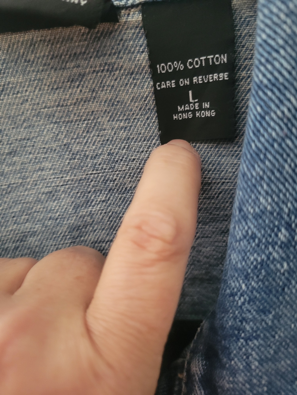 NY Jeans Classic Light Blue Denim Jacket - Women Size L - Picture 4 of 6
